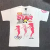 T-shirts pour hommes Hellstar Large TShirt 100 Cotton Red Print High Street 1 And Women's Sports Short Sleeves 230818