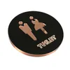 Décorations de jardin Panneau de toilette Plaque de porte Acrylique Plaque d'indication Plaque Rappel Porte Signalisation Autocollant Public Conseils Signes Rond Homme Femme Personnalisé 230818