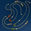 Ketten hochwertige Klassiker Transport Ball Anhänger Grün Rot Malachit Bijoux Kurzketten Halskette für Frauen Modeschmuck
