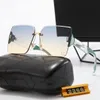 heta vintage varumärkesdesigner solglasögon retro överdimensionerade fyrkantiga polariserade solglasögon för kvinnor Rimless Frame Vintage Shades UV400 Classic Large Metal Sun Glasses
