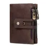 Portefeuilles Portefeuille en cuir véritable pour hommes portefeuille de cheval fou porte-monnaie court portefeuille pour hommes mini portefeuille design de haute qualité designer de haute qualitéstylishhandbagsstore