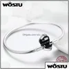 Chaîne Lien Bracelets Bijoux Wostu Véritable 925 Sterling Sier Arbre De Vie Charme Bracelet Bracelet Pour Les Femmes Fit Original Iy Perles Drop D Dhyza