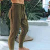 Men's Pants Trousers Slim Knit Pencil Autumn Winter I Waist Drawstrin Lon Bottoms Streetwear Male Casual Knitted