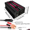 Autolader LCD Display Power Inverter 4000W Converter 12V tot 220V/110V Smart Color Dual USB 4.2a Fast Charge Drop Delivery Mobiles Dhcul