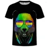 Herren-T-Shirts 2023 Sommer Männer T-Shirts 3D Print Tier Affe T-Shirt Kurzarm lustige potenbauchige Designtippen Tees T-Shirts