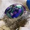 Other Interior Accessories Lava Dragon Egg Glowing Dinosaur Collection Statue Resin Souvenir Crystal Mineral Gems Home Decor Car Dec Dhtjz