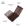 Borse GenOdern New RFID Bifold Men Wallets Business Male Pulse con supporto per cartoncino tascabile per cartoncino