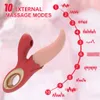 Sexe jouet gode vibrateur Clitorals Stimulateur pour femmes Rose Shape Tongue Licking Vibrations Clitoral Stimulator Nipples Massager pour les couples de masturbation femelles