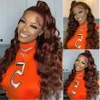 Chocolate Brown Lace Front Human Hair Wig 13x4 HD Transparent 220%density Body Wave Lace Frontal Wigs #4 Colored Human Hair Wigs