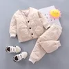 Clothing Sets Boys Girls Baby Casual Clothes Kids Autumn Winter Coat Pants Children Fashion Clothing Infants Solid Geometric Thicken Suits Set 230818