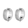 Backs Earrings Fake Mens/women Titanium Steel Ear Clip Non Piercing Male Earring Frosted Circle Punk Jewelry Gift