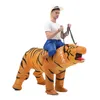 Engraçado pilotando um caráter de tigre mascote figurino publicitário adulto vestido extravagante festas de animais de origem do carnaval