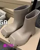 BOOT BORRAGEM Y TOLADOR BOTAS DE RAVELAÇÃO DOPOS quadrados exagerados Puxar sapatos de fadies Sapatos à prova d'água Plataforma de dedo do dedo do dedo do pé