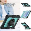 Hand Grip Kickstand Tablet PC Cases pour iPad Mini 6 5 4 Samsung Galaxy Tab A T307 T290 T295 T387 Silicone TPU Hybrid 360 Housse antichoc rotative avec sangle réglable