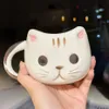 L'ultima tazza da caffè in ceramica per modellare gatti dei cartoni animati da 14,5 once, molti stili scelgono, supporta la personalizzazione di qualsiasi logo