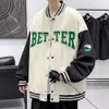 Mensjackor Trend Handsome Men Letter Print Patchwork Color Jacket Spring and Autumn Coat Baseball Senior Senior High School 230818