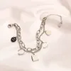 Łańcuch designerski bransoletki Biezłaj złota srebrna marka stali nierdzewnej litera Bransoletka link łańcuchy