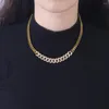Collane a pendente zirconia cubica collegamento catene di gioielli di lusso organizzatore regolabile a catena cubana in ottone 18k oro