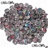 Charm Bracelets 100Pcs/Lot Wholesale 12Mm 18Mm Snap Button Jewelry For Bracelet Mixed Rhinestone Metal Charms Diy Buttons 210323 Dro Dhpfl