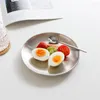 Dinnerware Sets Stainless Steel Dessert Plate Round Fruit Kitchen Supplies Dish Grill Tray Silver Travel Serving Cake