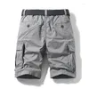 Heren shorts Heren Heren Zomer Katoen Army Tactical Caro Sorts Fasion Kaki Multi-Pocket Casual Sort Pants Losse militaire mannen