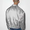 Jackets masculinos YProject Silver Show Droped Ombro Flying Jacket