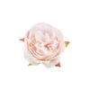 Verpakkingszakken Groothandel Hoogwaardige kunstmatige pioenwit Witte Rose Zijde Bloemhoofden voor Wedding Decoratie Diy Wrans Scrapbooking Craft Othds