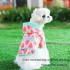 Hundebekleidung vier Jahreszeiten bedruckte Obstpelpen -Wäsche wasserdicht dünne süße Haustierkleidung Regenmantelmantel
