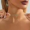 Pendant Necklaces Vintage Exquisite Gold Plated Clavicle Chain Tassel Curtain Necklace Fashion Charm For Women Jewelry Gift