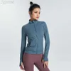 Desginer Aloo Yoga t Short Top Sports Jacket Slimming Tight Elastic Quick Drying Suit Top Long Sleeved Running Training Fitness Suit