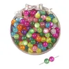 50st/parti hart färgade runda pärlor raka hål pärlor handgjorda diy armband huvudbonad ringhalsband