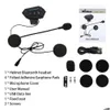 Motosiklet İntercom BT-12 12S Kask Kablosuz Bluetooth 5.0 Kulaklık El kulaklığı kulaklık stereo müzik anti-müdahale su geçirmez damla D DHHCR