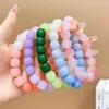 Brin coloré dégradé perles enfants Bracelets étudiants Simple Bracelet bijoux filles accessoires de mode femmes