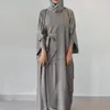 Vêtements ethniques 3 pièces Abaya ensemble longue robe musulmane femme Caftan marocain Occasions Ramadan Islam Kebaya Kameez dubaï turquie