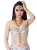 Scen Wear Sequins Sari Fantasia Jazz Tassel Street Dance Belly Dancer Latin Clothes Rhinestones Festival Vest Women Performance Top