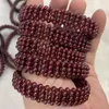 Strand Red Garnet Stone Bracelet Natural Gem Jewelry DIY For Woman Wholesale!