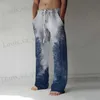 2023 New Men Straight Casual Pants Spring Autumn Hip Hop Printing Male Trousers Elastic Waist Drawstring Loungewear Streetwear T230819