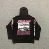 Herrtröjor tröjor män kvinna överdimensionerad pullover tröjor grafiska rosa brev graffiti bästa kvalitet casual hip hop vita svarta hoodies j230818