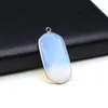 Pendant Necklaces Natural Stone Pendants Sliver Plated Lapis Lazuli Amazonite For Trendy Jewelry Making Diy Women Necklace Earrings Gifts