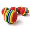 Dog Toys tuggar färgglada regnbåge kattboll interaktiv lek tugga rattle skrapa eva träning bollar husdjur roliga leveranser 230818