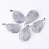 Pendentif Colliers 5 pcs/Lot Vague Forme Améthyste Cornaline Mousse Agate Jaspe Pierre Pendentifs Pour Collier