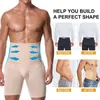 Midja mage shaper män mage kontroll shorts formade hög midja bantning kropp skakare bälte komprimering vadderad underkläder boxare trosor 230818