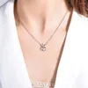 Kettingen Hanhao S925 Sterling Silver Exquise Pendant ketting voor vrouwen met persoonlijkheid en een gewaagd gevoel voor stijl