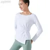 2023 Desginer Al Yoga T Short Top Aloclothes Women's Leisure Slim Pilates Top Skin Friendly Breseable Runing Fitness Clothing