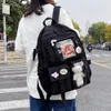 Skolväskor japanska flickor estetiska ryggsäck söt för student tonåringar fickor kawaii kvinnor bärbar dator harajuku mochila 230818