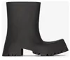 Bottes Imperméables Bout Carré Plate-Forme En Caoutchouc Trooper Caoutchouc Et Bottes De Pluie Courtes Semelle Épaisse Conception Chaussons Puddle Chaussures 44 43 42 41 230818