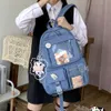 Okul Çantaları Largecapacity Sevimli Kadınlar Çok Loket Naylon Backpack Ins Junior High Student Bag Kadın Kız Dizüstü Bilgisayar Kitabı 230818