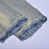 Jeans masculinos jeans jeans jeans straight straight drios denos de lavagem de lavagem velha calça casual de tubo vertical para homens vaqueros