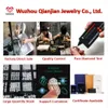 Qianjian Eced Out Sterling Sier Tennis Halskette 8 mm goldplattiert VVS Moissanit Diamond Cuban Link Kette