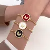 Lien Bracelets Mode Émail Papillon Couple Bracelet Amoureux Amis Ie Ins Style Coloré Amitié Charme Corde Bijoux Cadeaux